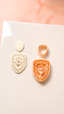 Florelle Clay Cutter: Floral Drop & Oval Shapes