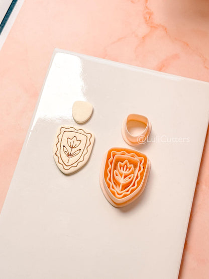 Florelle Clay Cutter: Floral Drop & Oval Shapes