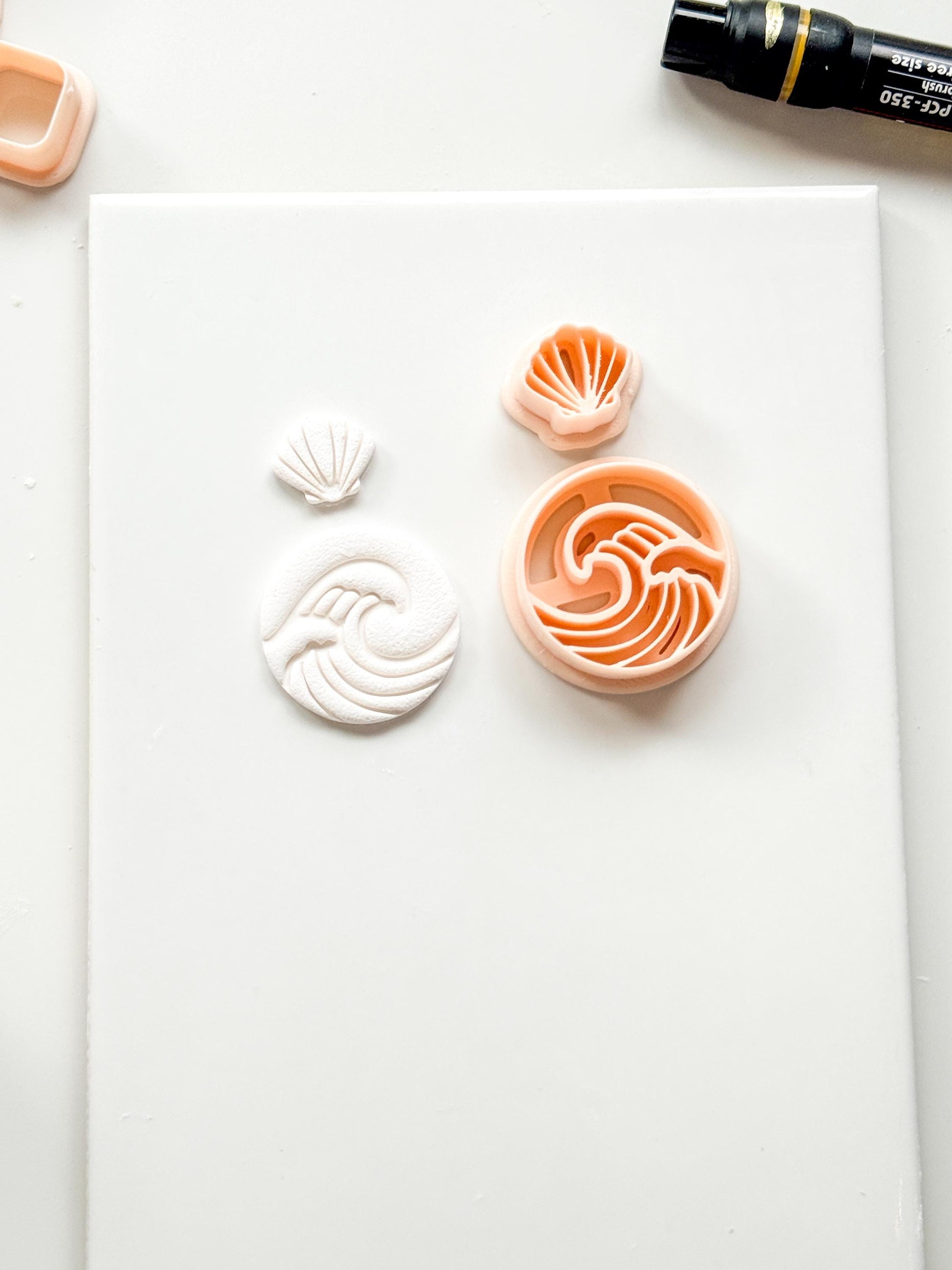 Sea Muse Clay Cutter: Ocean Wave & Shell Motif Design