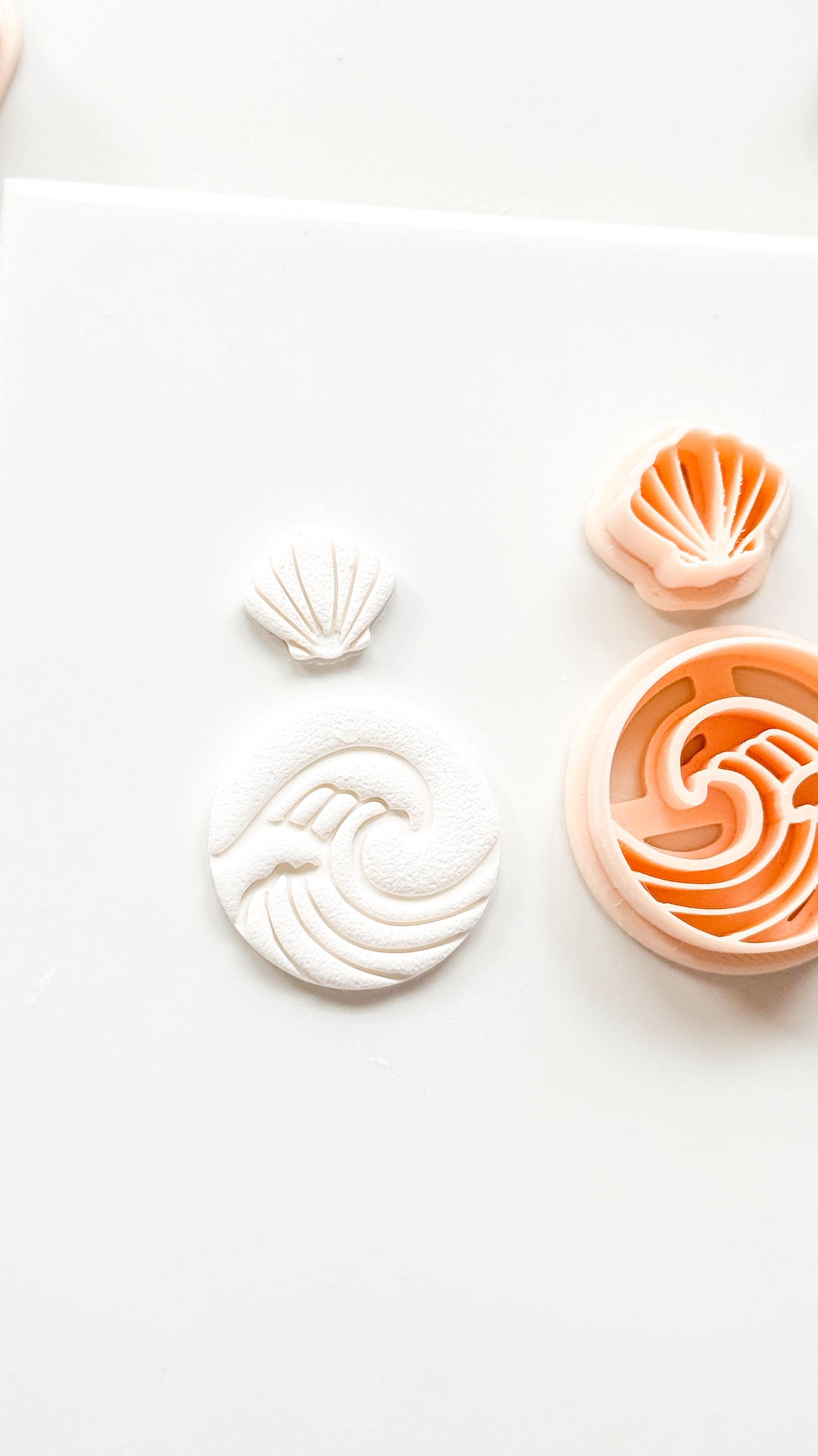 Sea Muse Clay Cutter: Ocean Wave & Shell Motif Design