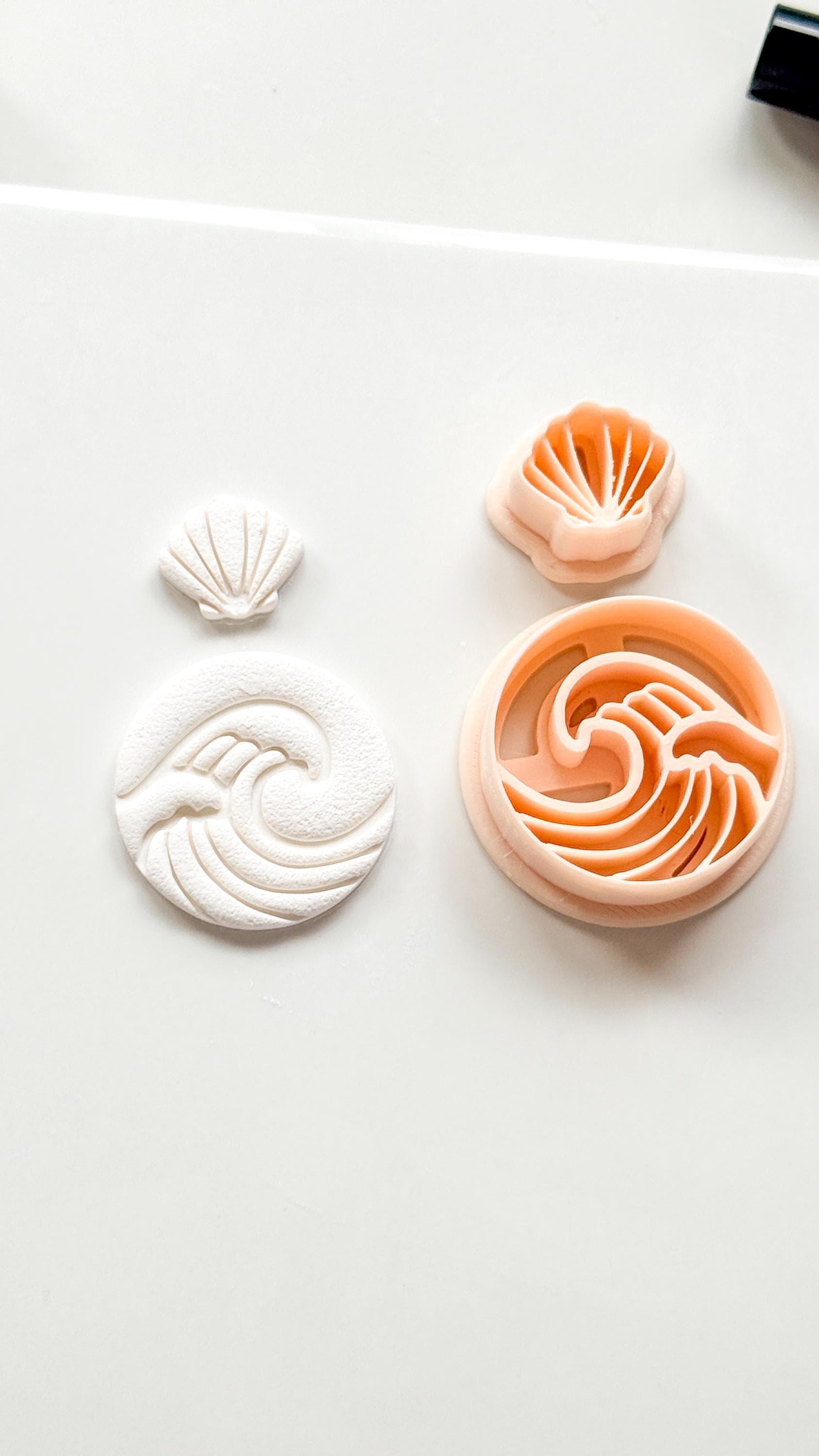 Sea Muse Clay Cutter: Ocean Wave & Shell Motif Design