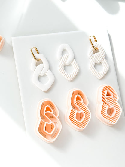 Soft Chain Clay Cutter: Linked Abstract Shape Design