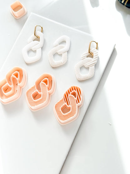 Soft Chain Clay Cutter: Linked Abstract Shape Design