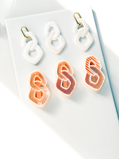 Soft Chain Clay Cutter: Linked Abstract Shape Design