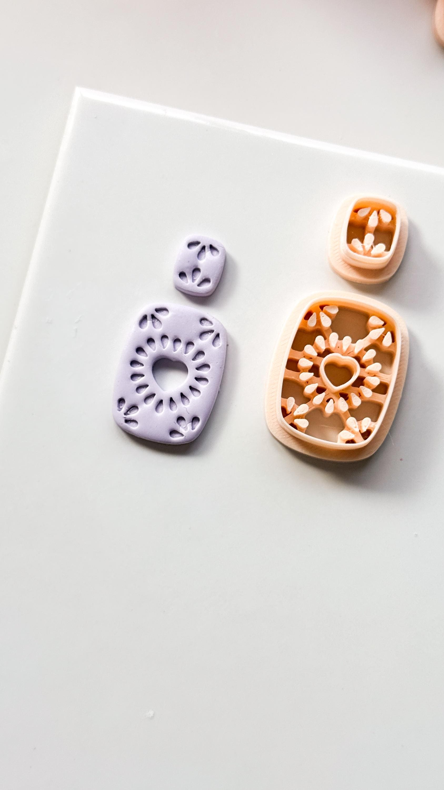 Radiant Heart Polymer Clay Cutter: Cutout Layered Heart