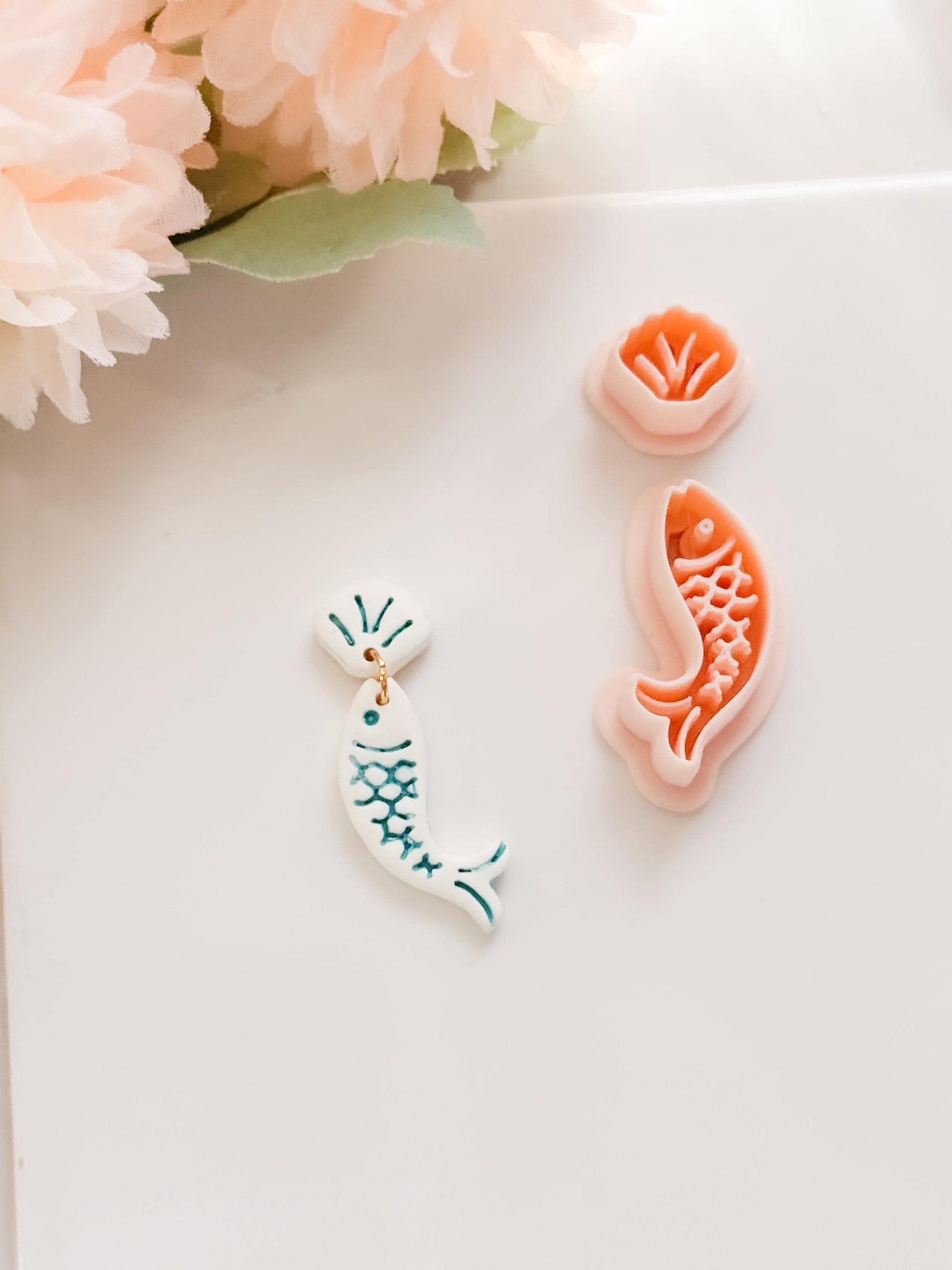 Fishy Set Polymer Clay Cutter: Aquatic Marine Embosser Kit