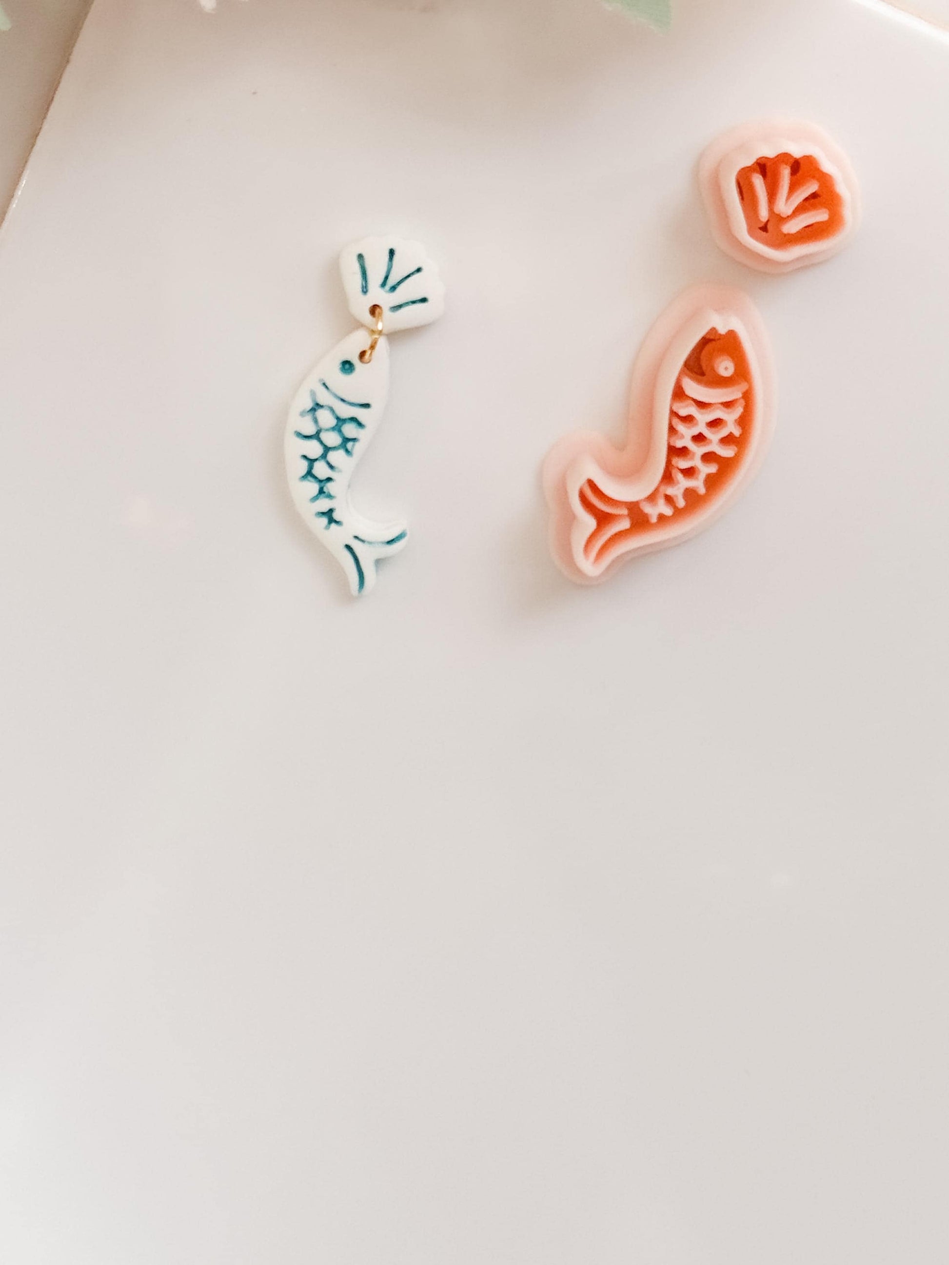Fishy Set Polymer Clay Cutter: Aquatic Marine Embosser Kit