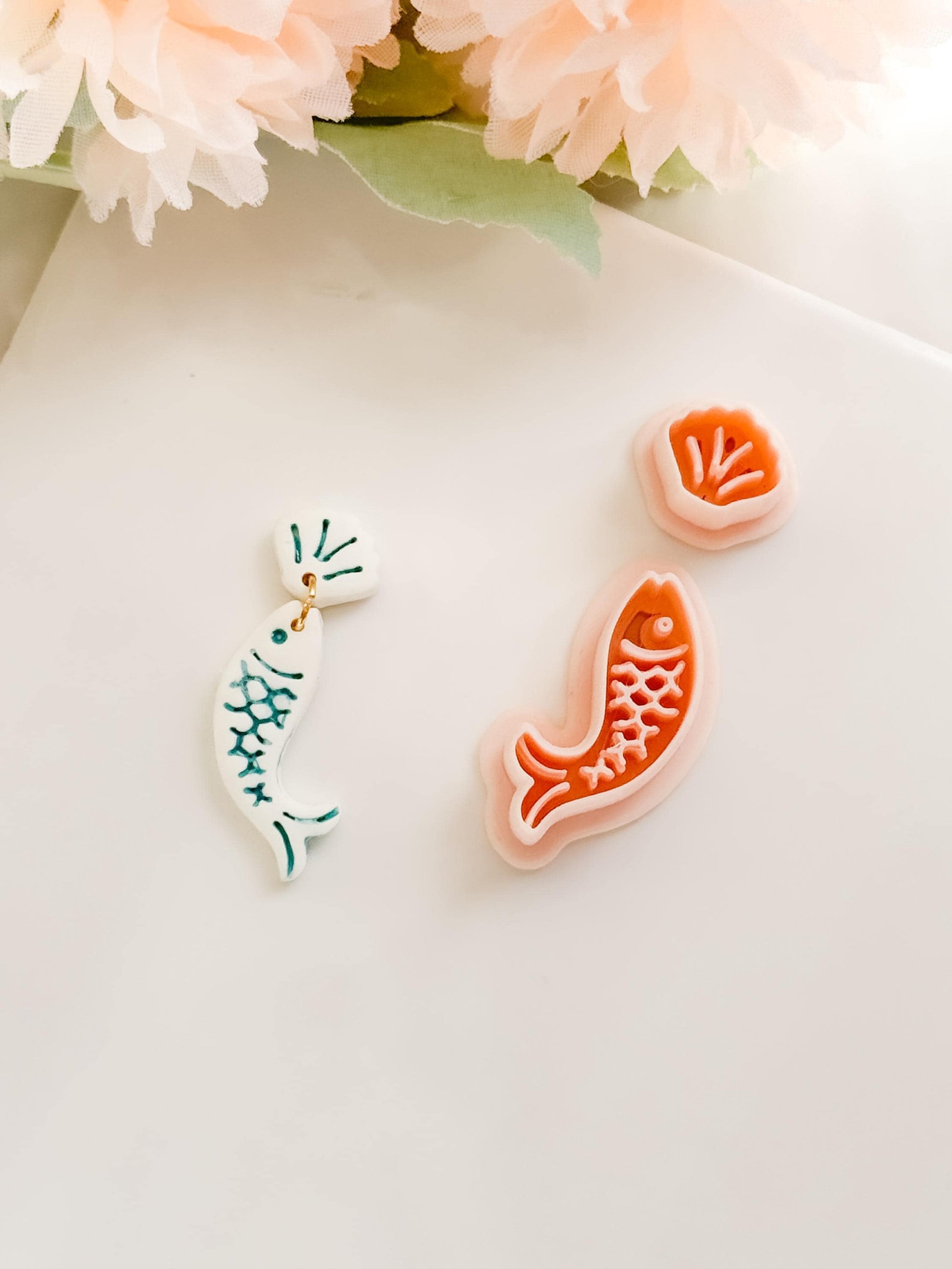 Fishy Set Polymer Clay Cutter: Aquatic Marine Embosser Kit
