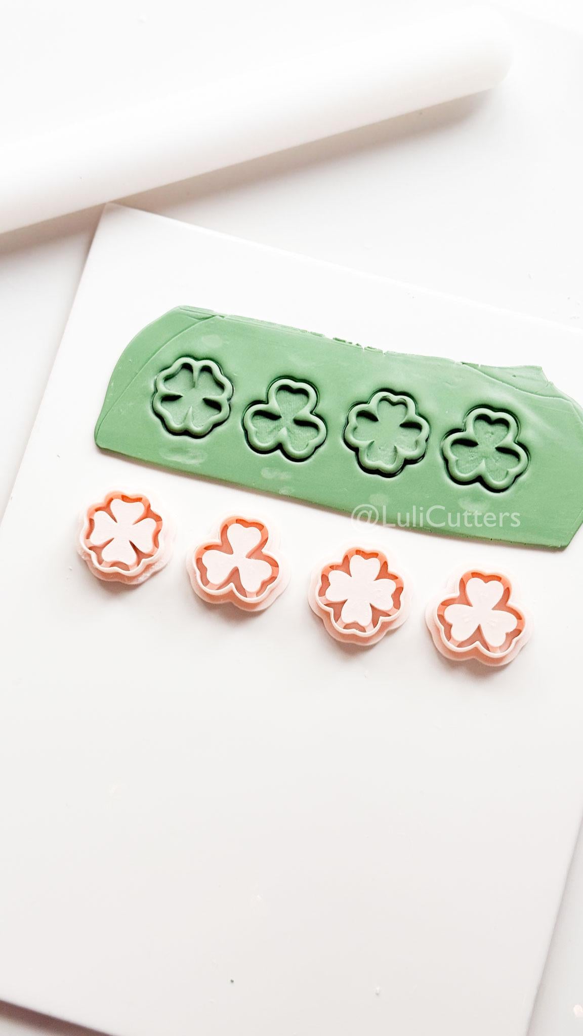 Shamrock and Four-Leaf Clover Clay Cutters: Tools for Polymer Jewelry