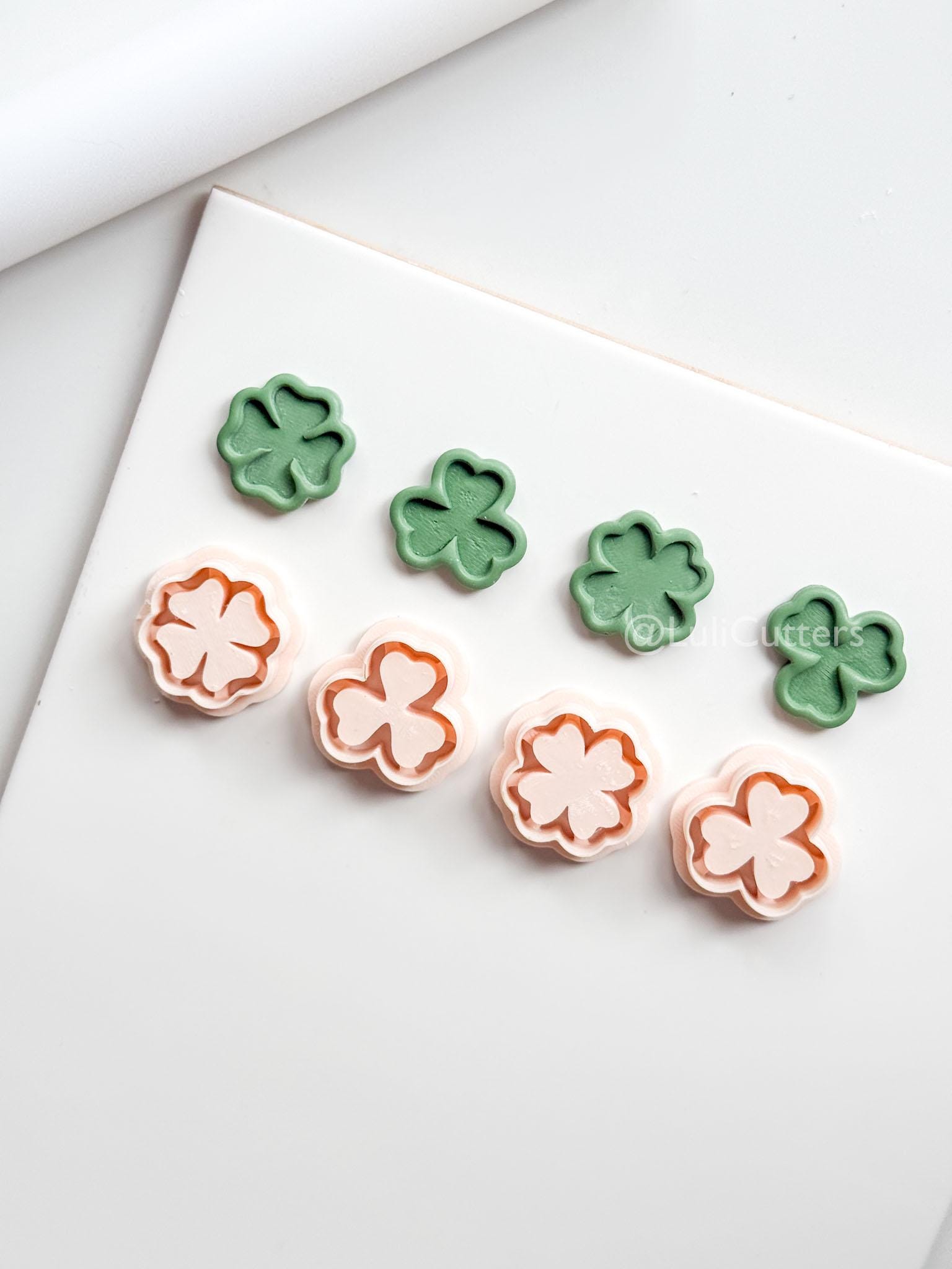 Shamrock and Four-Leaf Clover Clay Cutters: Tools for Polymer Jewelry
