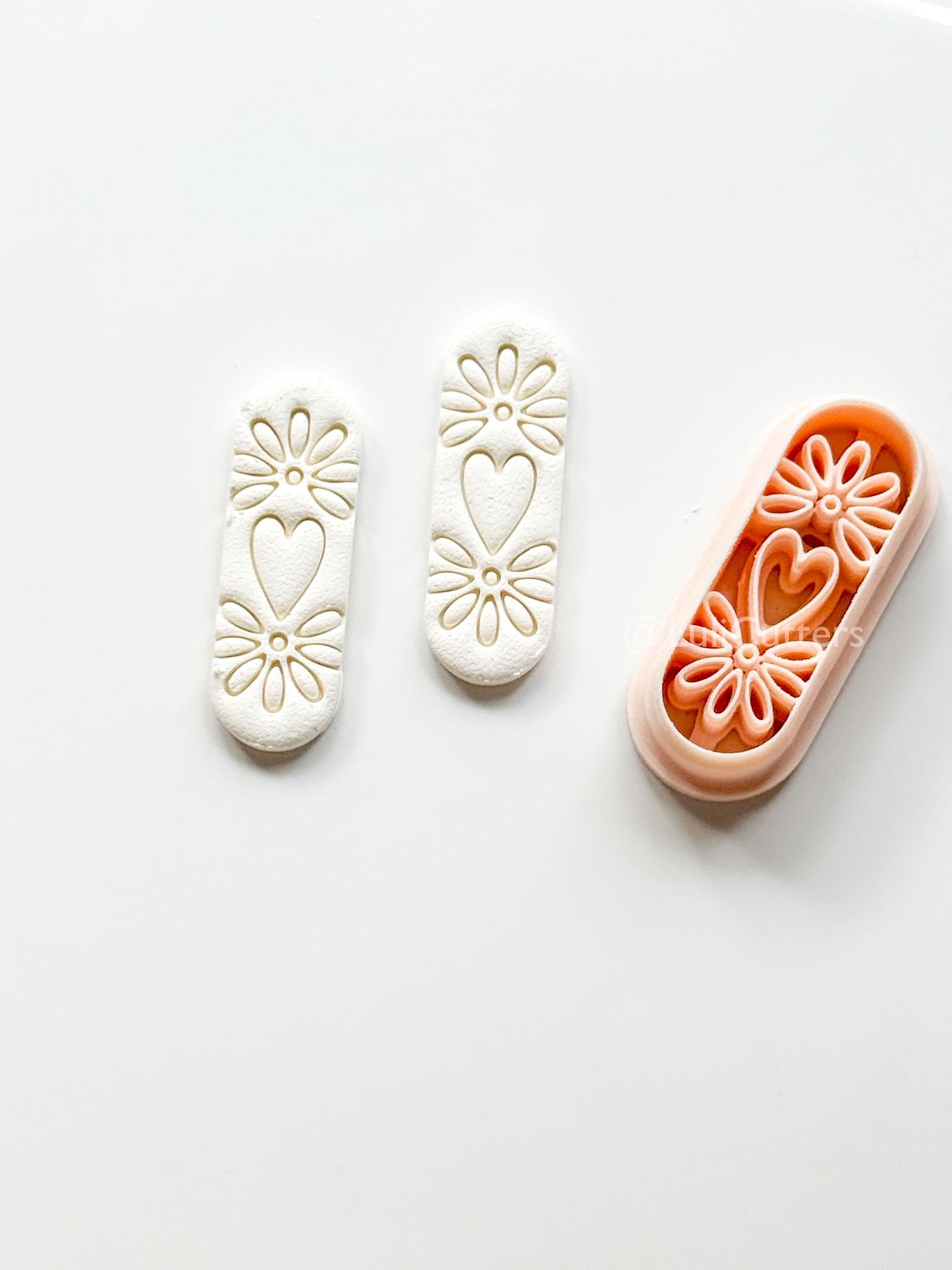 Carmen Floral Bar - polymer clay earring cutter