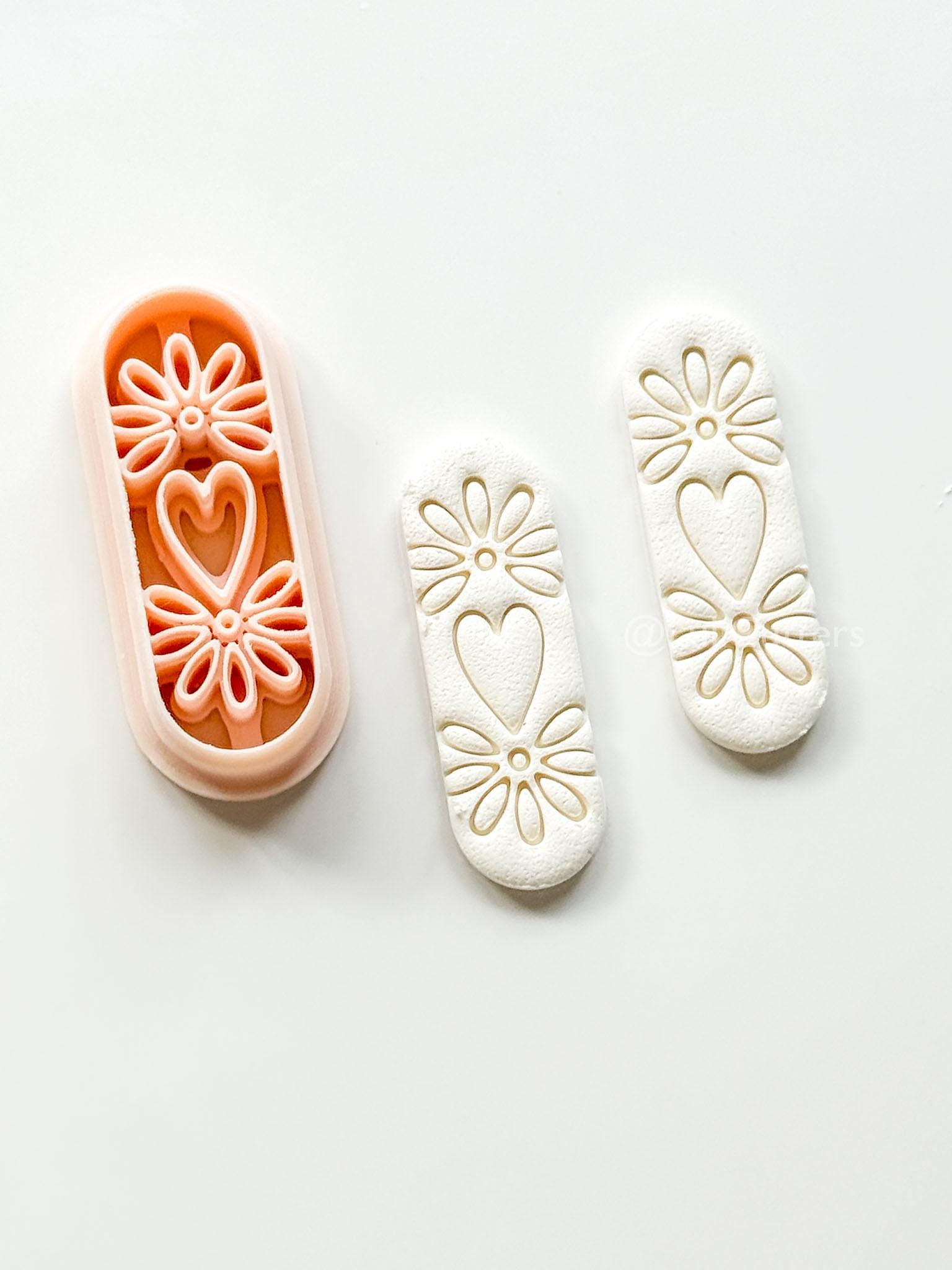 Carmen Floral Bar - polymer clay earring cutter