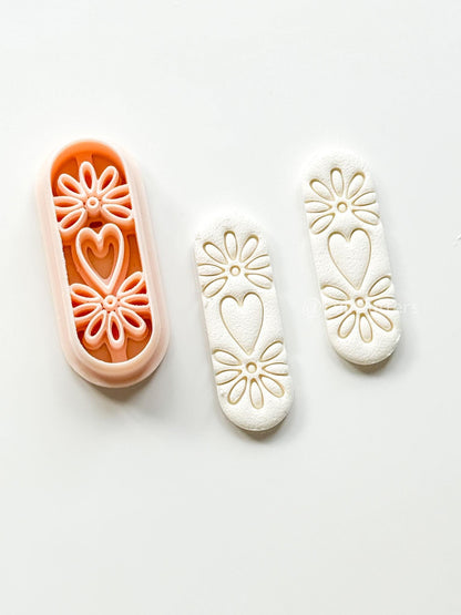 Carmen Floral Bar - polymer clay earring cutter