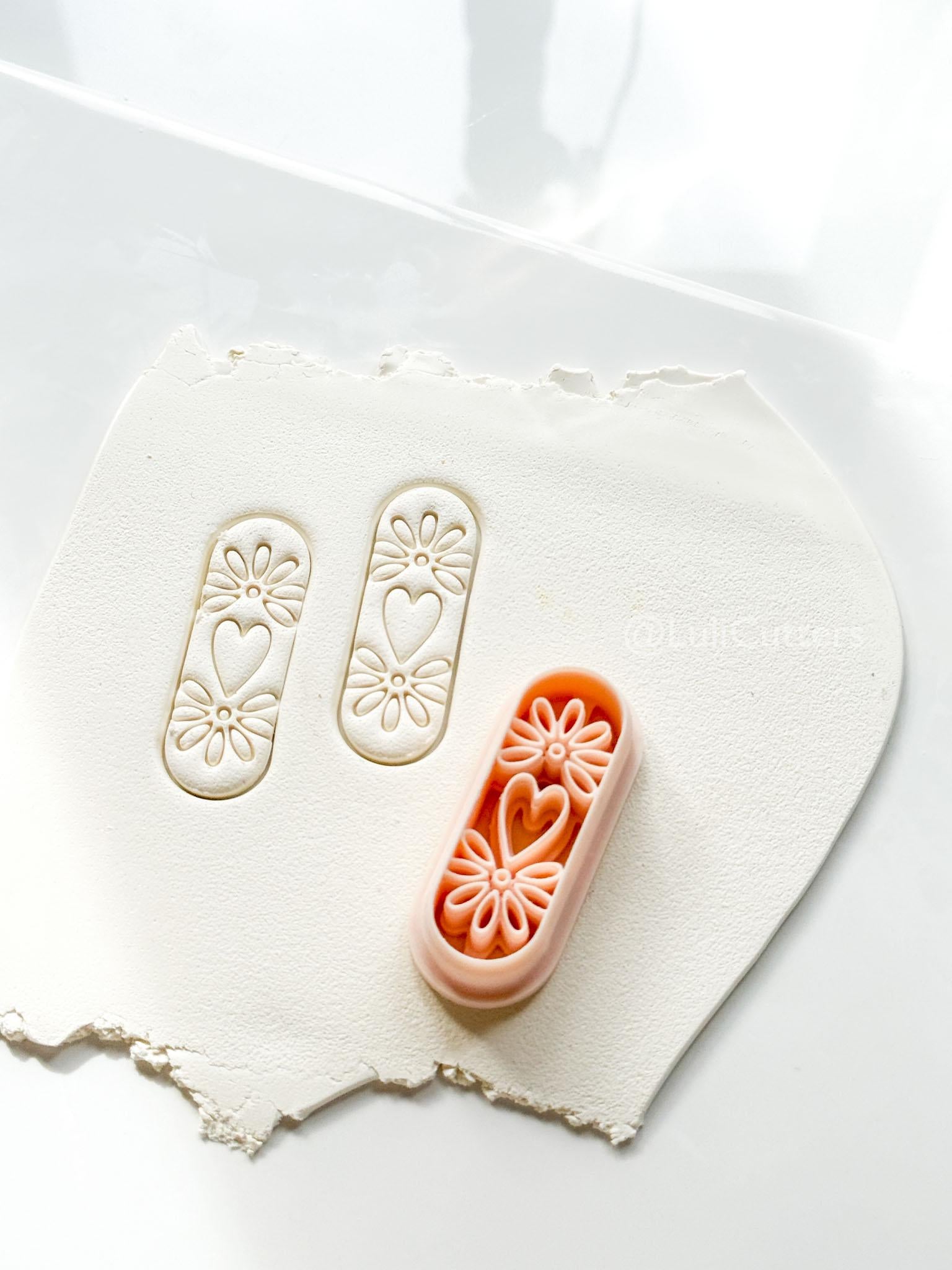 Carmen Floral Bar - polymer clay earring cutter