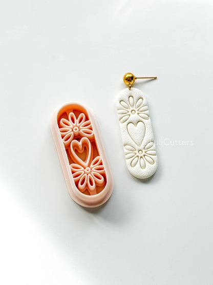 Carmen Floral Bar - polymer clay earring cutter