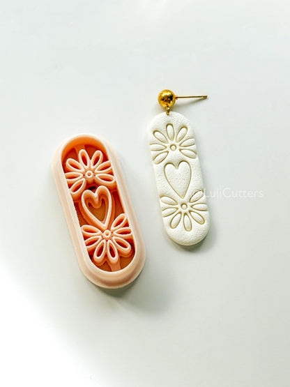 Carmen Floral Bar - polymer clay earring cutter