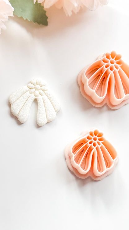 Daisy Dora Clay Cutter: Groovy Floral Arch Design for Polymer Clay Jewelry