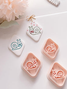 Tiny Snail Polymer Clay Cutter: Embossing Flower Detail Animal Jewelry Tool