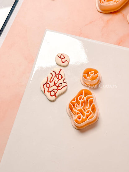 Soft Chaos Clay Cutter: Abstract Organic Line Design