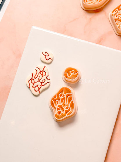 Soft Chaos Clay Cutter: Abstract Organic Line Design