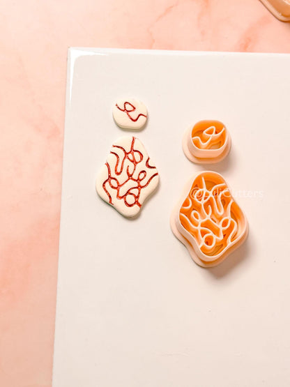 Soft Chaos Clay Cutter: Abstract Organic Line Design