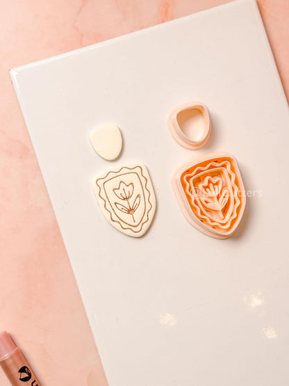 Florelle Clay Cutter: Floral Drop & Oval Shapes