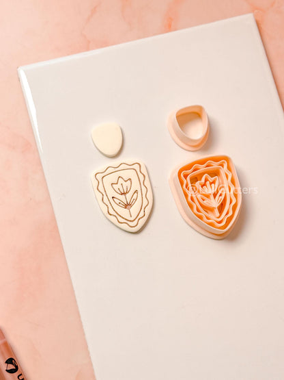 Florelle Clay Cutter: Floral Drop & Oval Shapes
