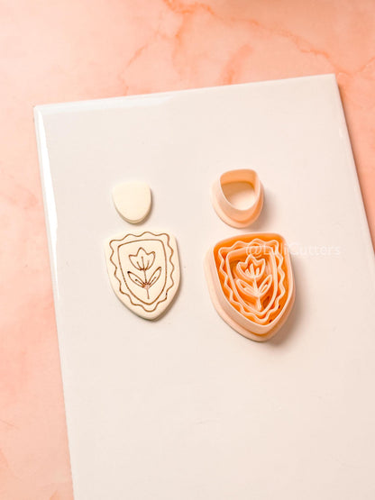 Florelle Clay Cutter: Floral Drop & Oval Shapes