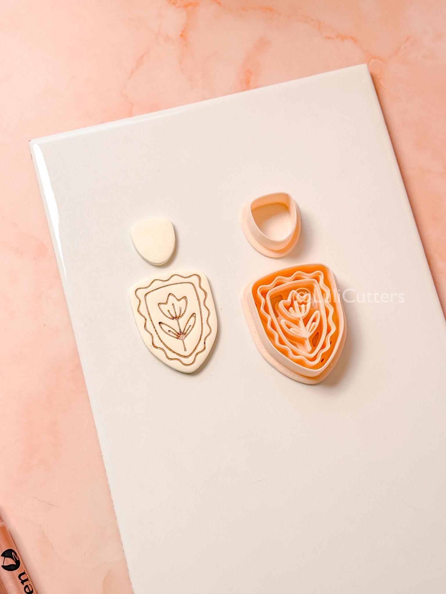 Florelle Clay Cutter: Floral Drop & Oval Shapes