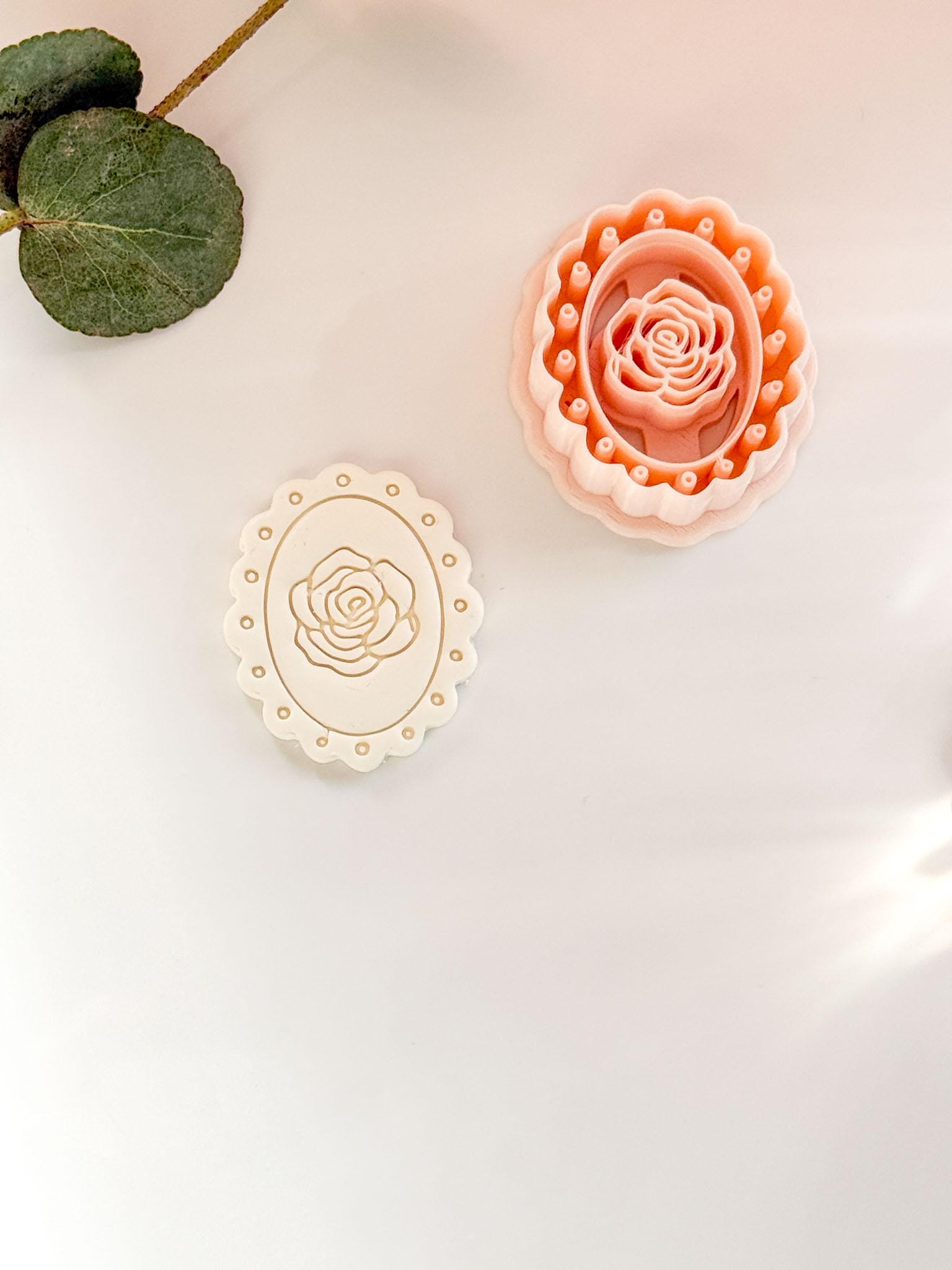 Luma Rose Clay Cutter - Floral Polymer Clay Earring