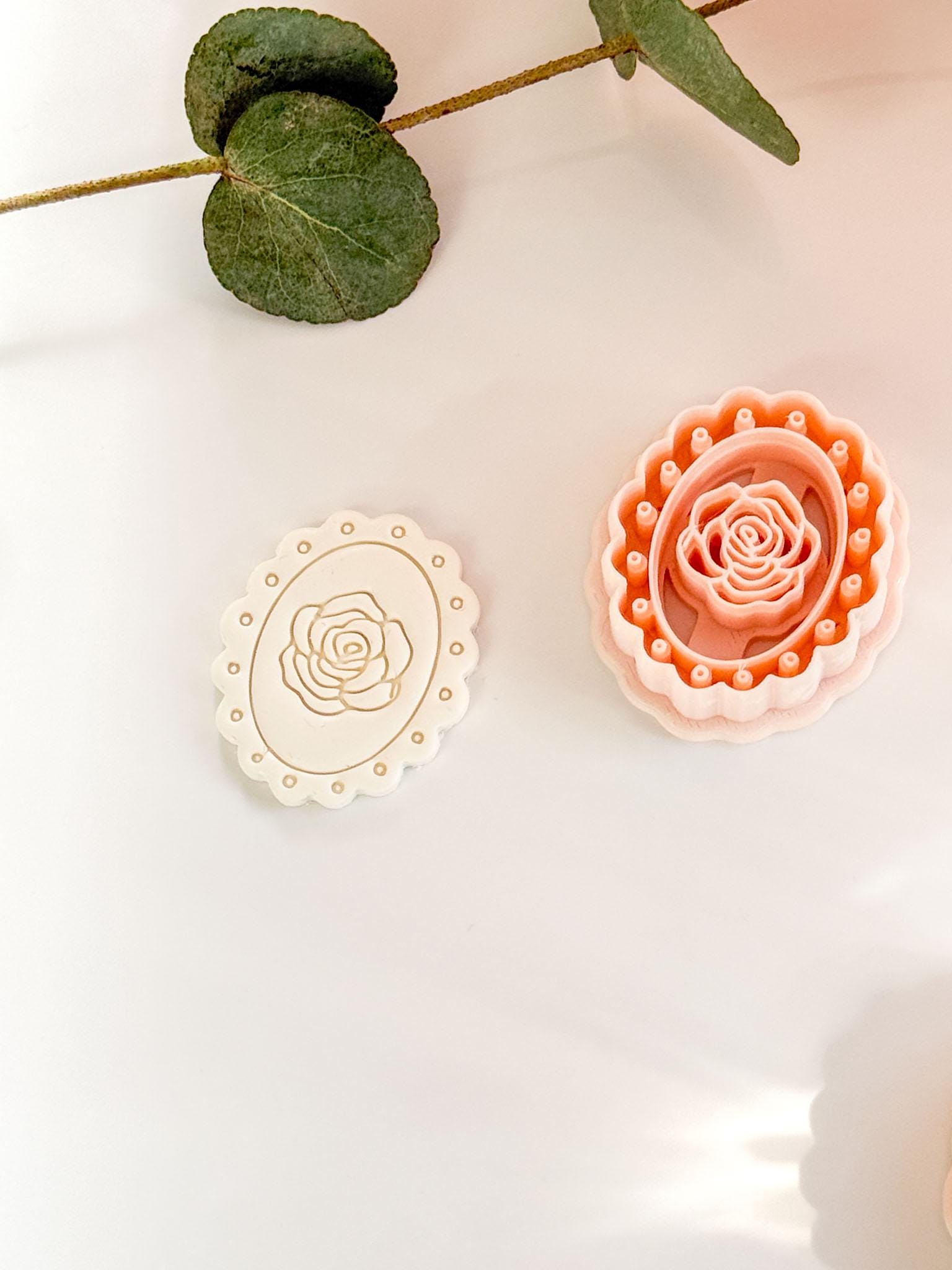 Luma Rose Clay Cutter - Floral Polymer Clay Earring