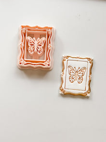 Mira Butterfly Square Frame Cutter: Embossed Ornate Filigree