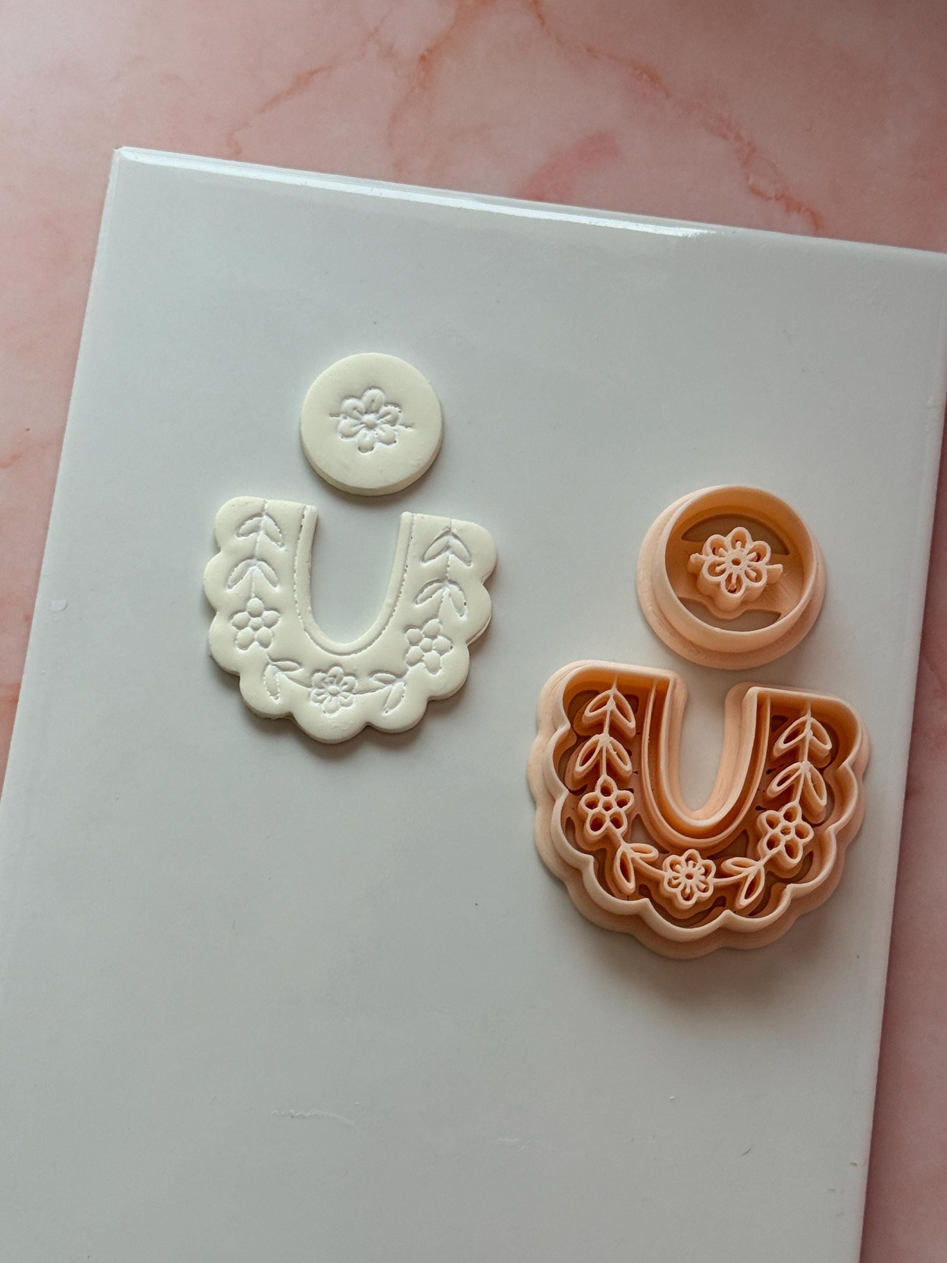 Ava Linden Clay Cutter: Floral Arch & Round Shapes