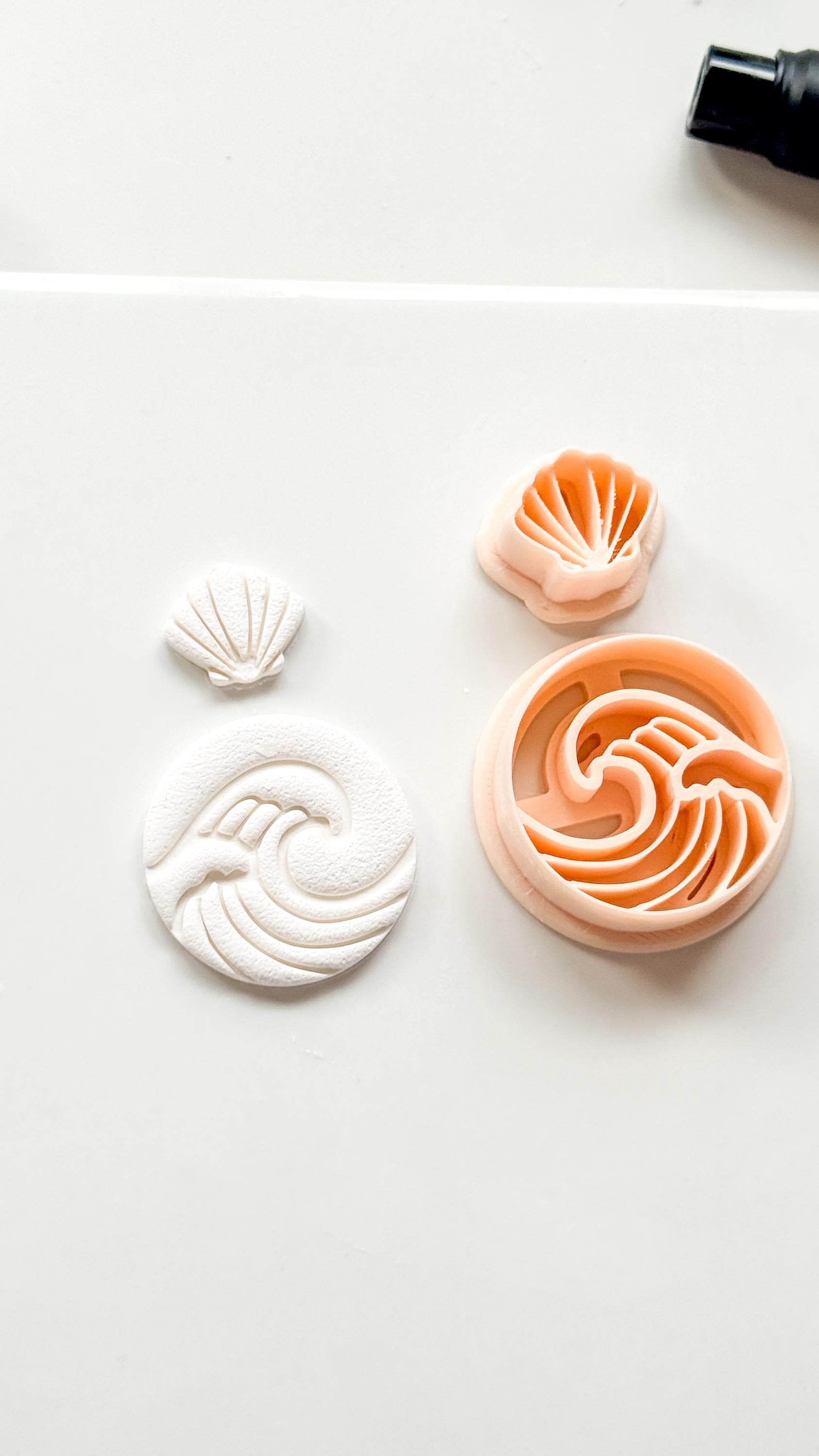 Sea Muse Clay Cutter: Ocean Wave & Shell Motif Design