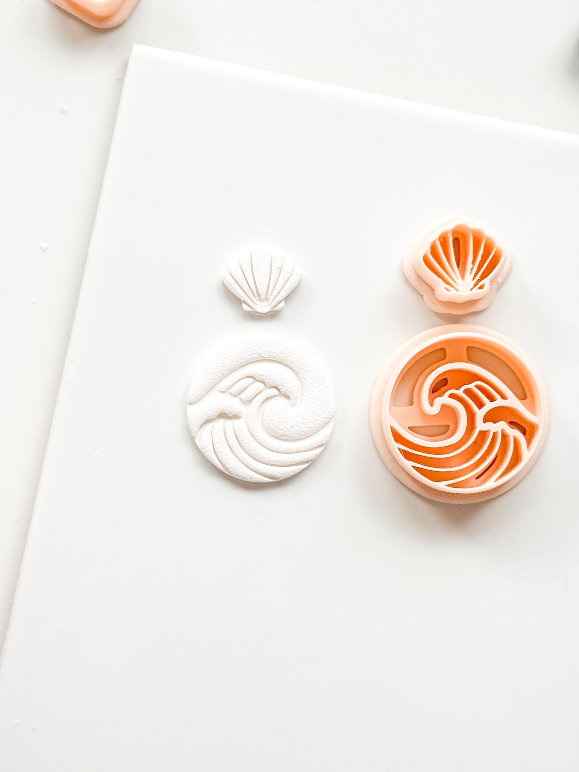 Sea Muse Clay Cutter: Ocean Wave & Shell Motif Design
