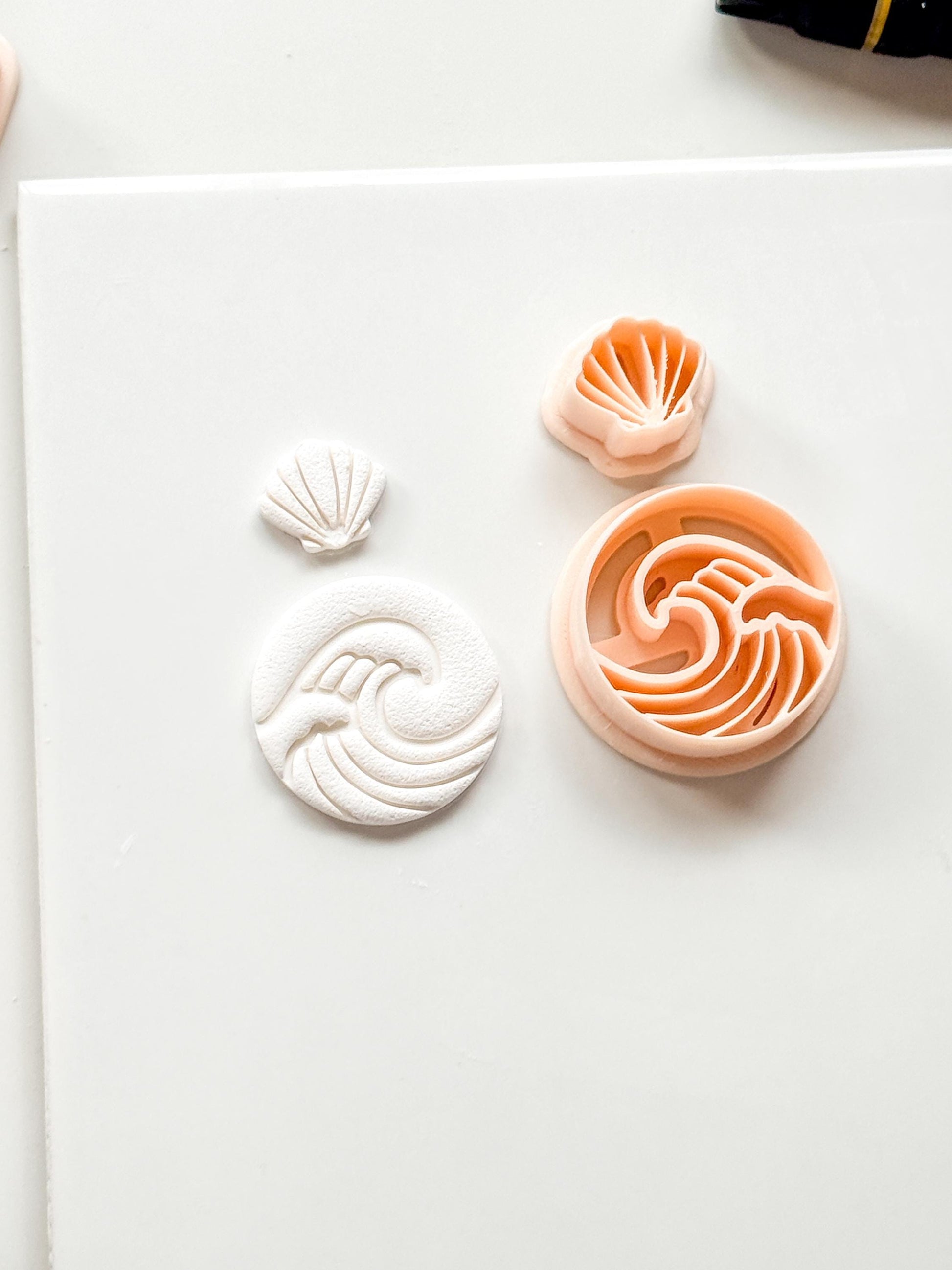 Sea Muse Clay Cutter: Ocean Wave & Shell Motif Design