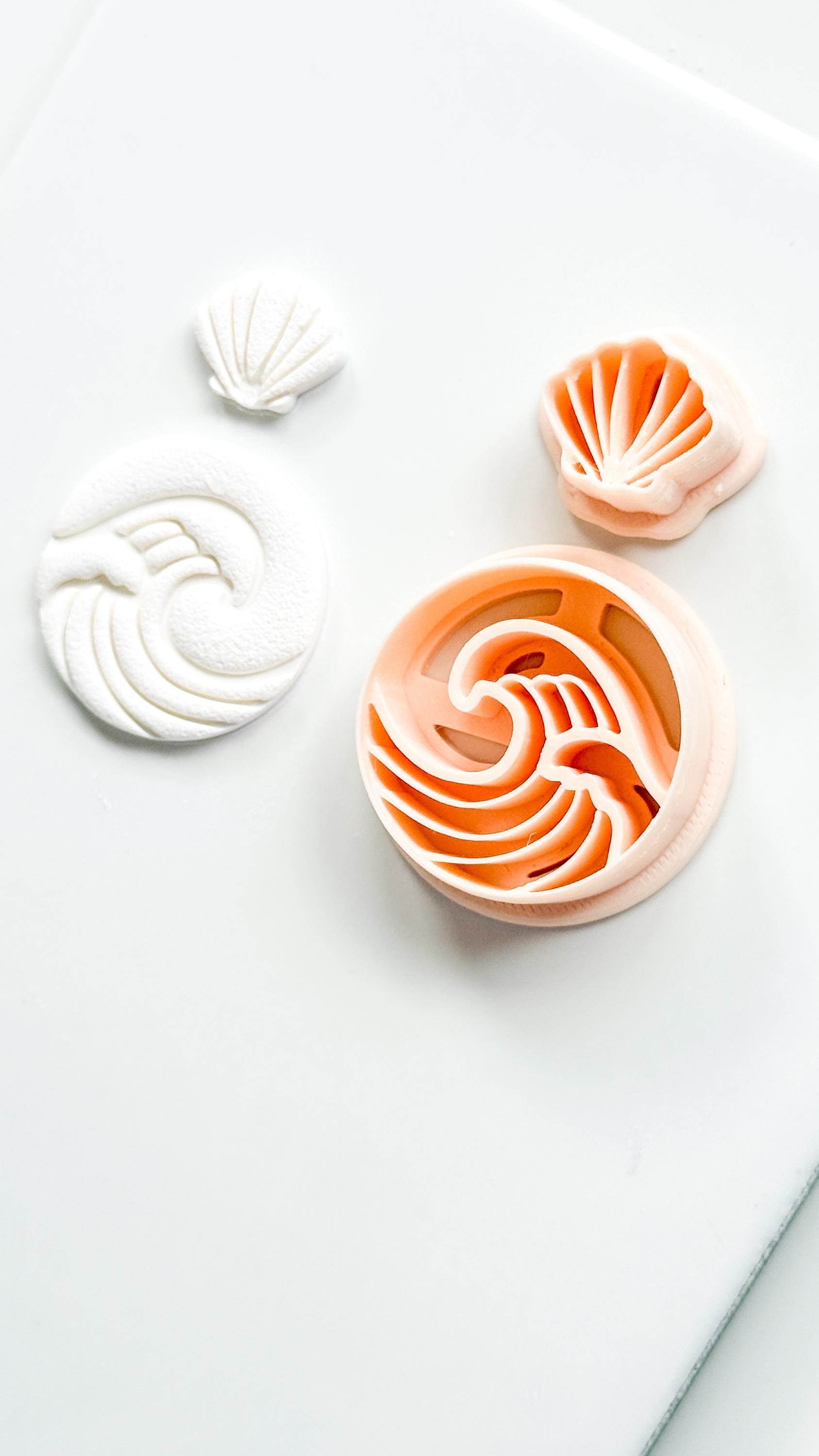 Sea Muse Clay Cutter: Ocean Wave & Shell Motif Design