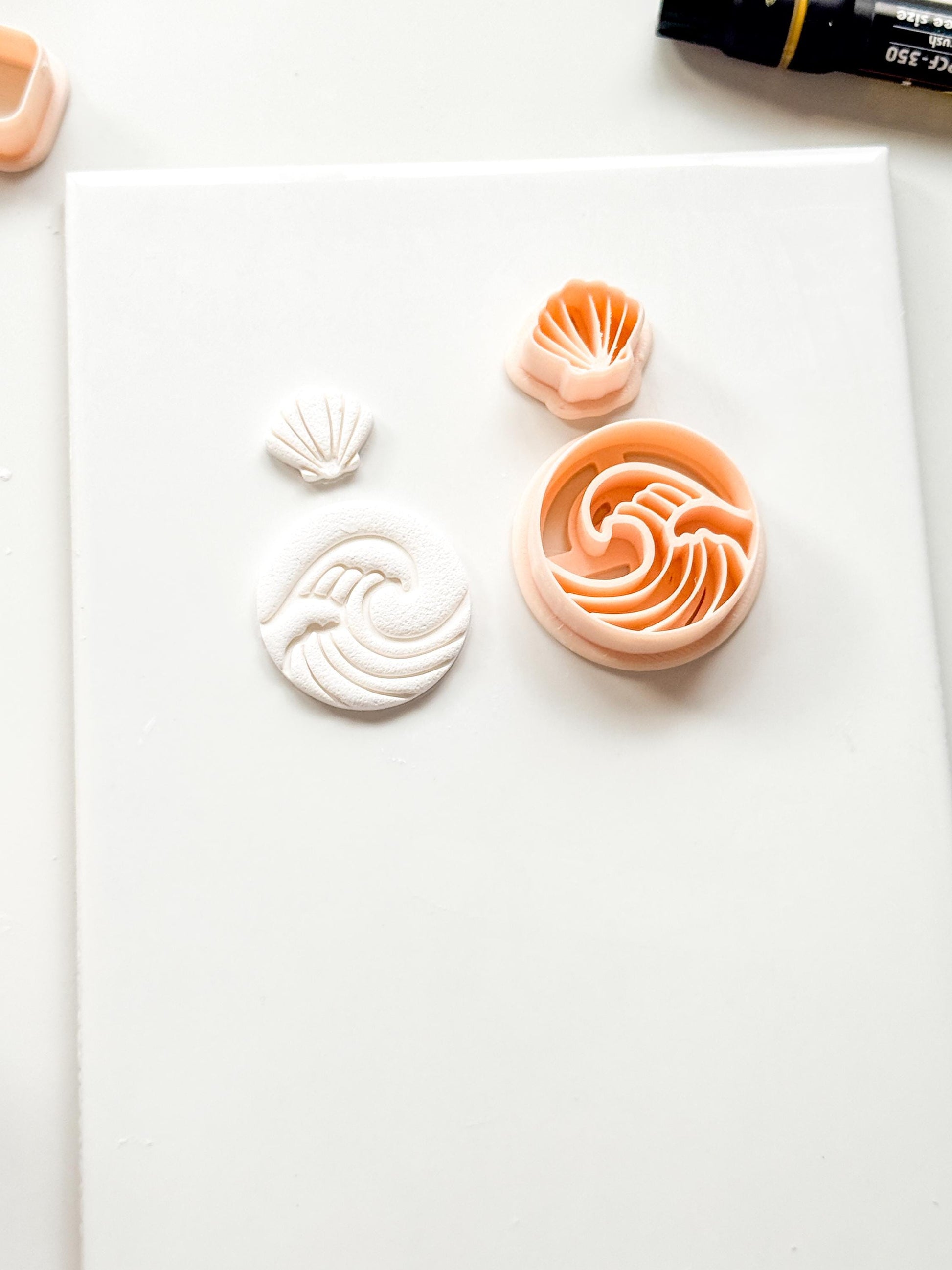 Sea Muse Clay Cutter: Ocean Wave & Shell Motif Design