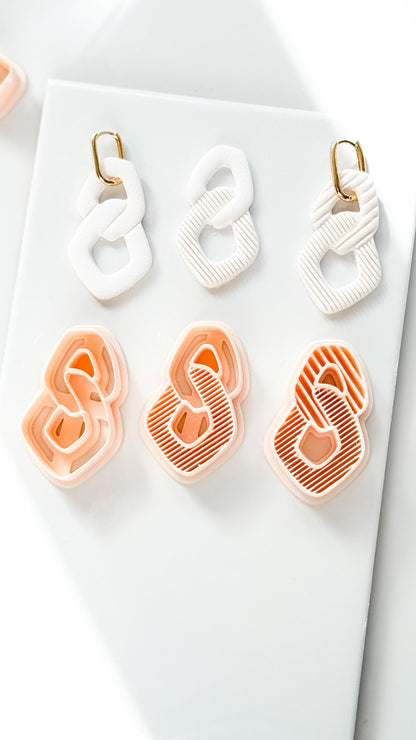 Soft Chain Clay Cutter: Linked Abstract Shape Design