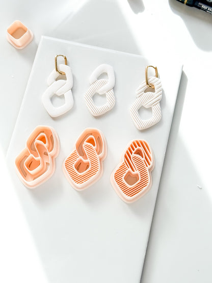 Soft Chain Clay Cutter: Linked Abstract Shape Design