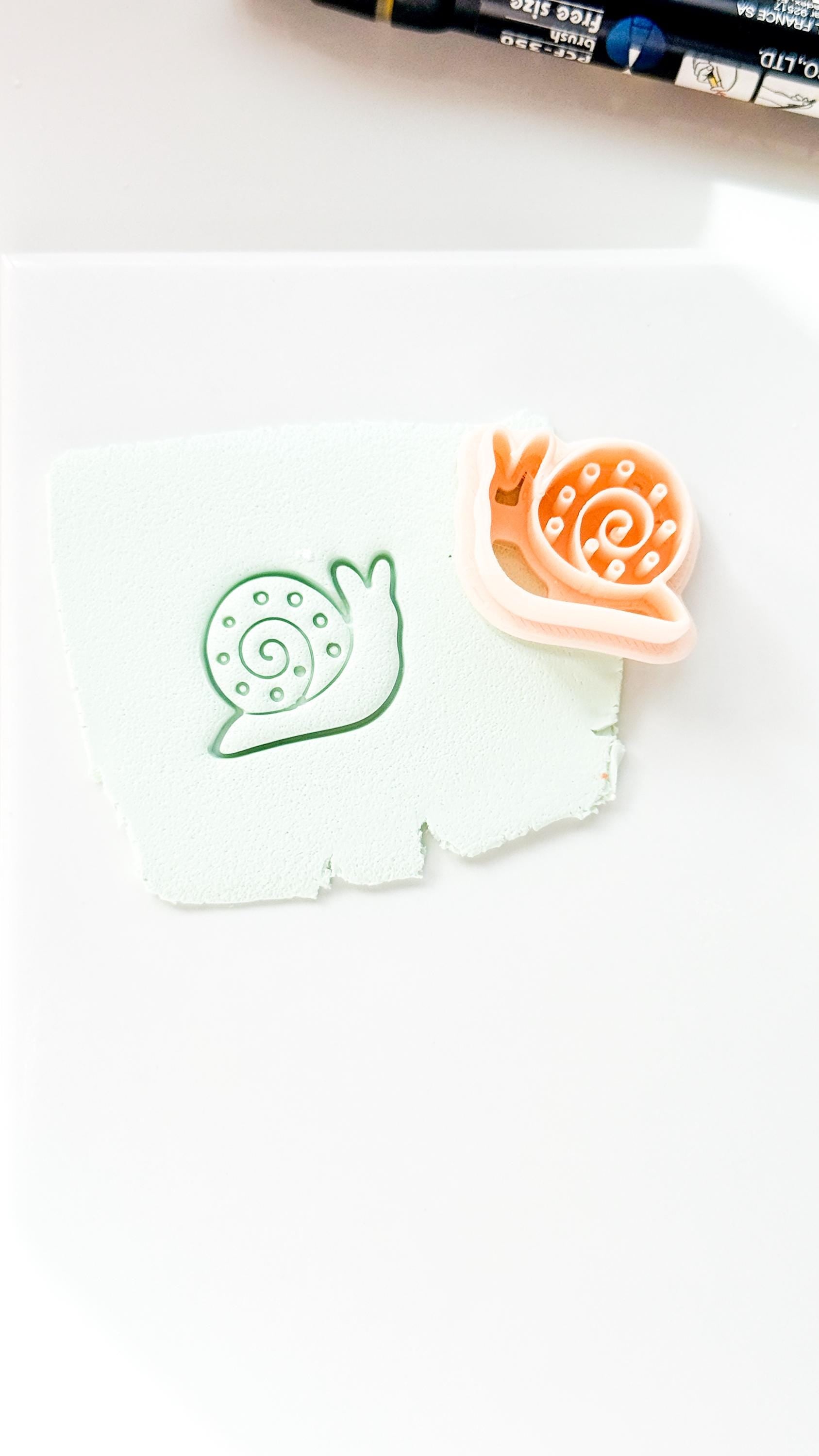 Tiny Traveler Clay Cutter: Whimsical Snail Design