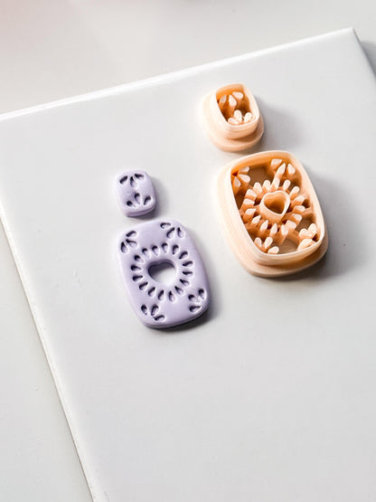 Radiant Heart Polymer Clay Cutter: Cutout Layered Heart