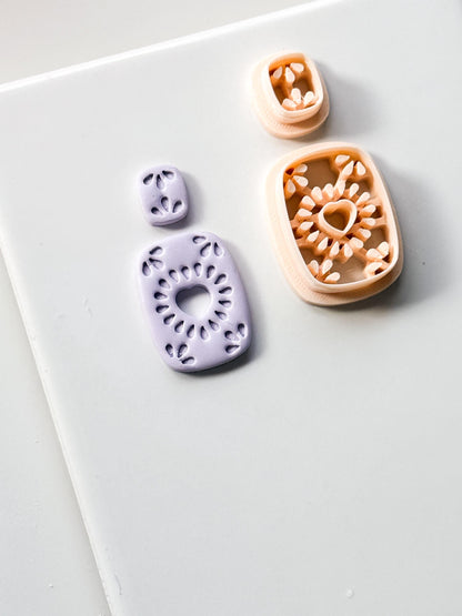 Radiant Heart Polymer Clay Cutter: Cutout Layered Heart