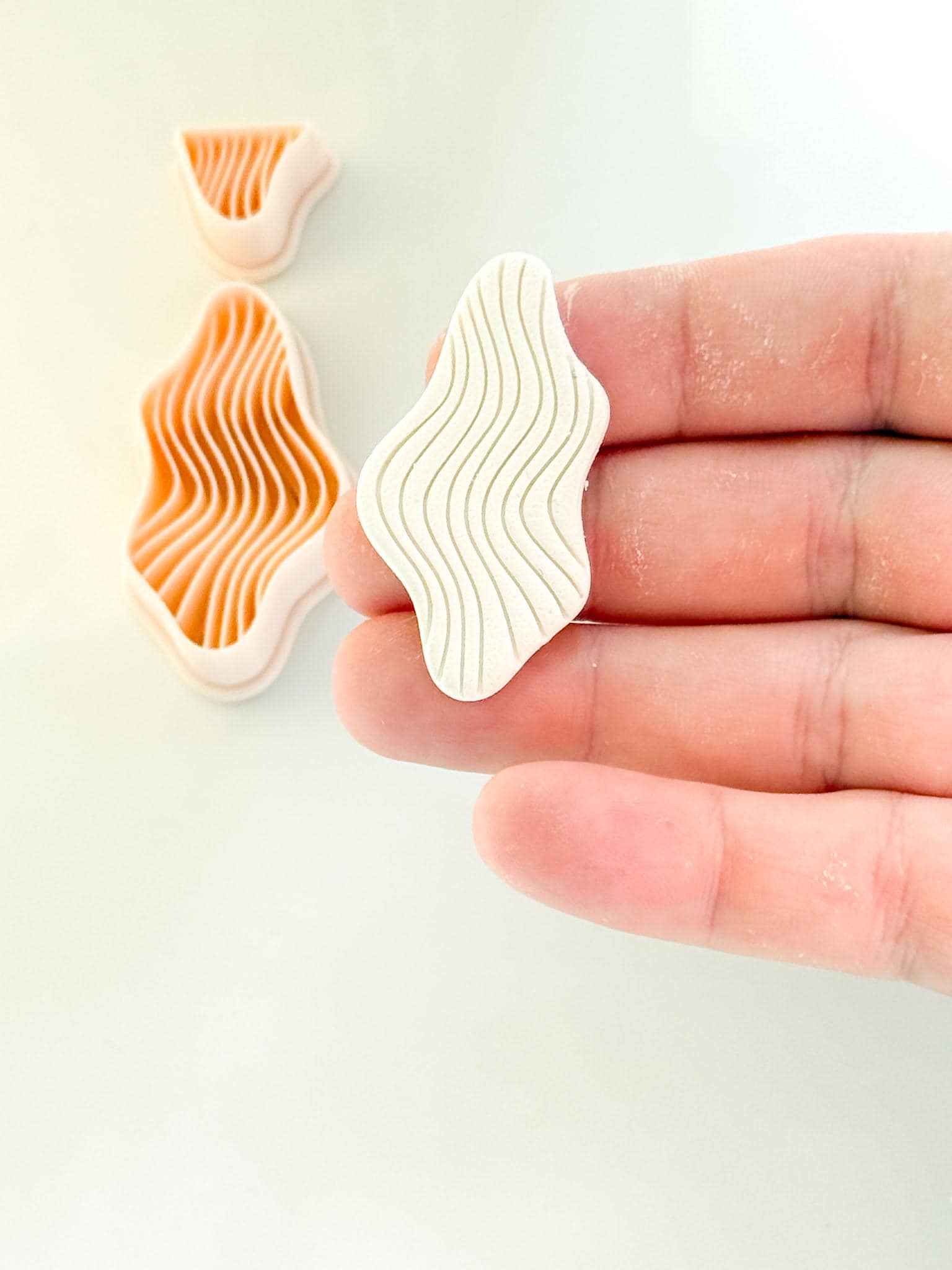 Lune Wave Cutter Set : Organic Wavy Earring Shape for Polymer Clay
