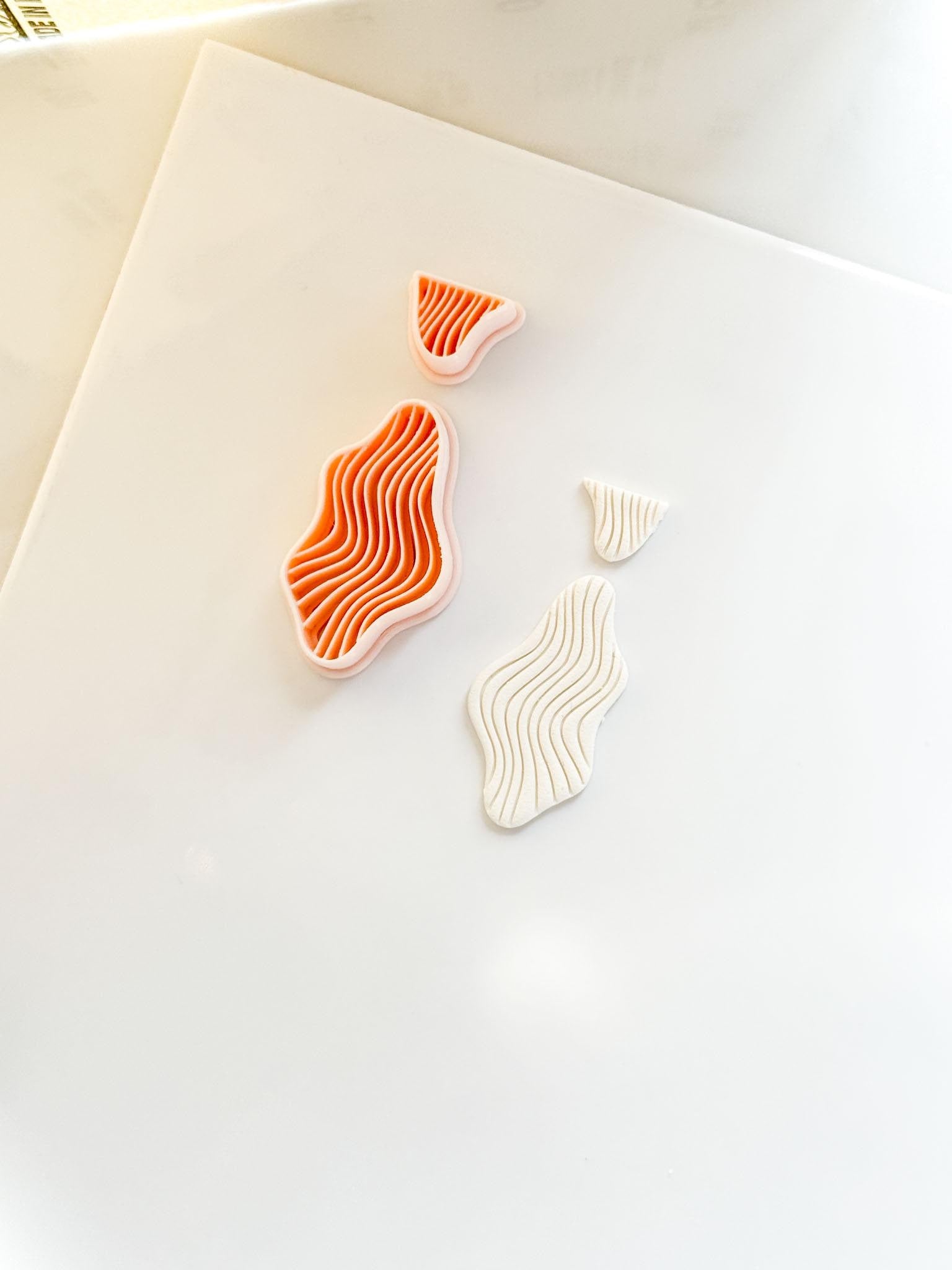 Lune Wave Cutter Set : Organic Wavy Earring Shape for Polymer Clay
