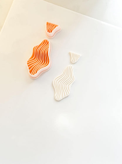 Lune Wave Cutter Set : Organic Wavy Earring Shape for Polymer Clay