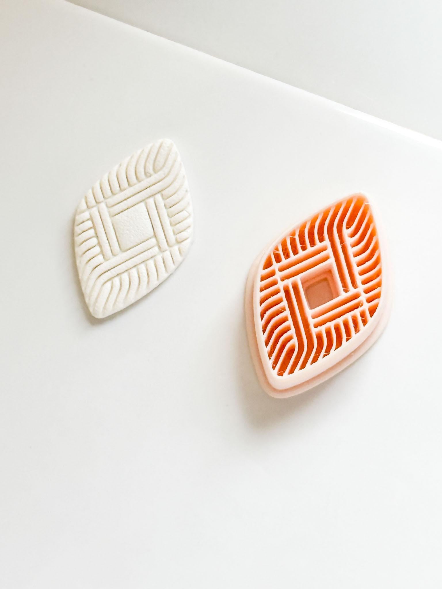 Eris Diamond Weave Cutter: Geometric Polymer Clay Jewelry Tool