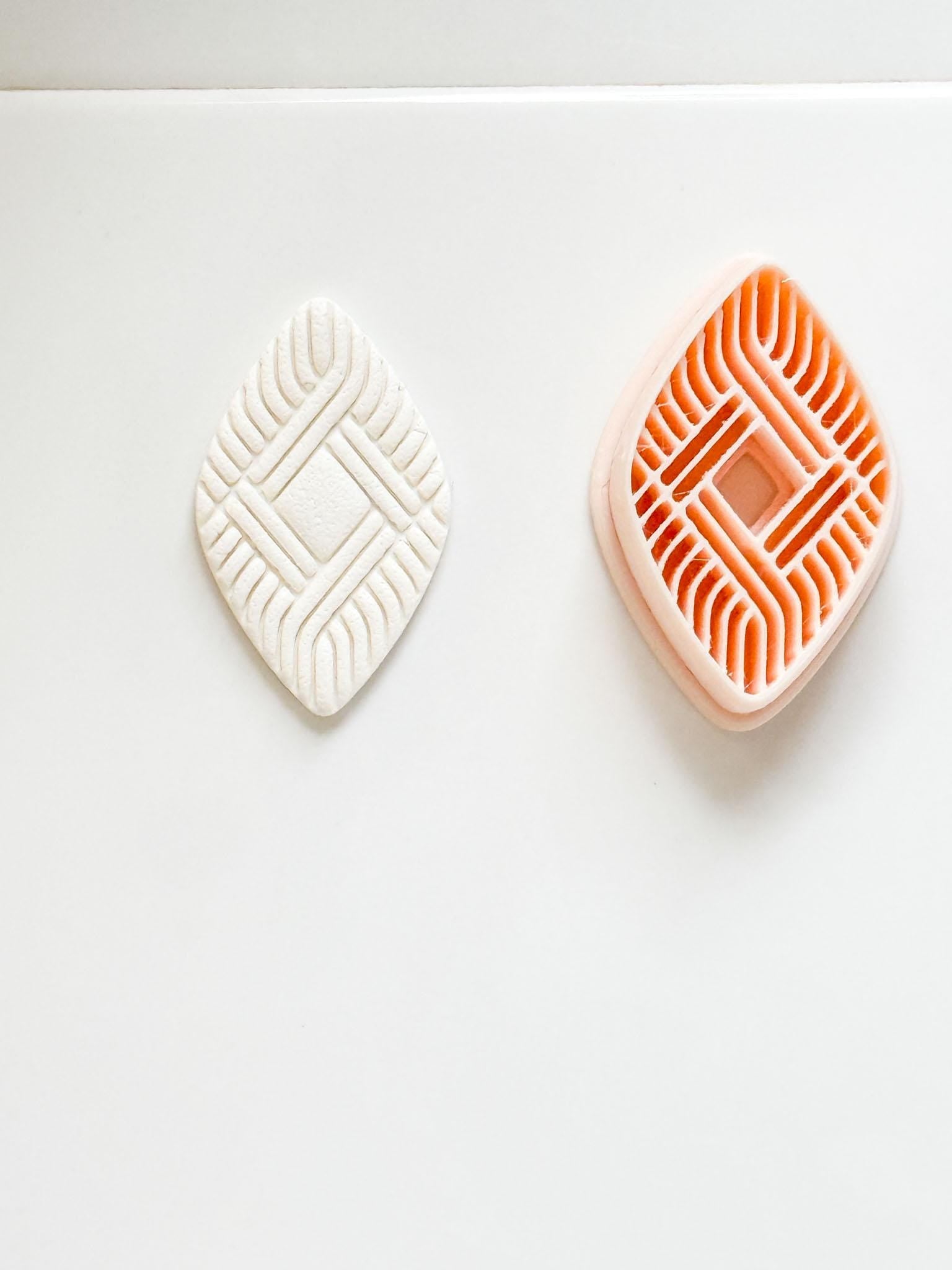 Eris Diamond Weave Cutter: Geometric Polymer Clay Jewelry Tool