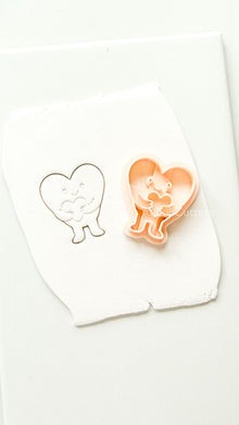 Huggy Heart Character Polymer Clay Cutter