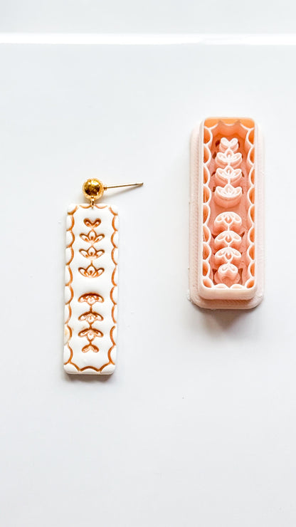 Livi Leaf Cutter: Botanical Scalloped Bar for Polymer Clay